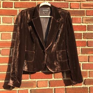 ✨SOLD✨ RETRO BROWN VELVET BLAZER COAT